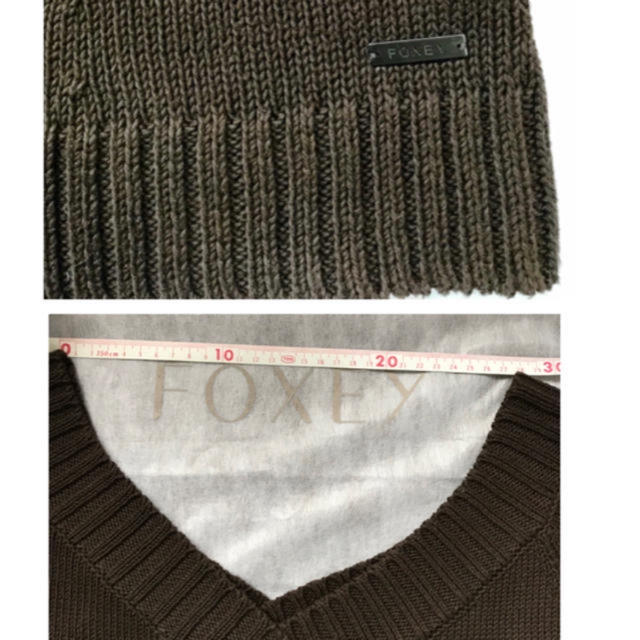 FOXEY(フォクシー)のFOXEY✨コットンＶセーター42 レディースのトップス(ニット/セーター)の商品写真