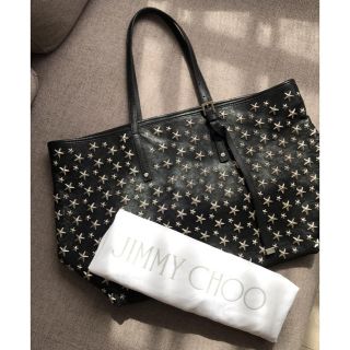 ジミーチュウ(JIMMY CHOO)のジミーチュウjimmychooサシャSASHAトートバッグスタッズ星黒直営店購入(トートバッグ)