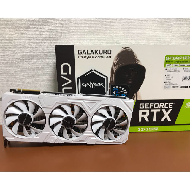 PCパーツ玄人志向 RTX2070SUPER GALAKURO ホワイトモデル