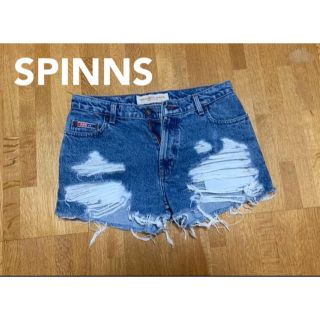 スピンズ(SPINNS)のスピンズ　ダメージ　デニム　ショートパンツ(ショートパンツ)