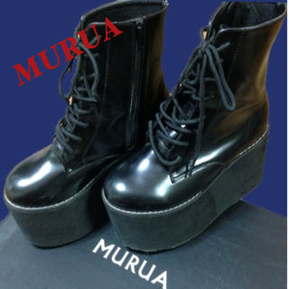 ムルーア(MURUA)のMURUA♡レースアップミドルブーツ(ブーツ)