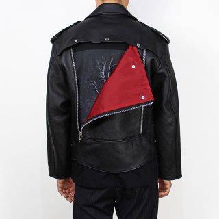 「ジョンローレンスサリバン ジップレザージャケットライダース