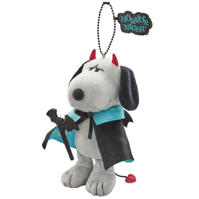 SNOOPY(スヌーピー)のUSJ限定☆ハロウィンスヌーピー&ティムぬいぐるみチェーン エンタメ/ホビーのアニメグッズ(キーホルダー)の商品写真