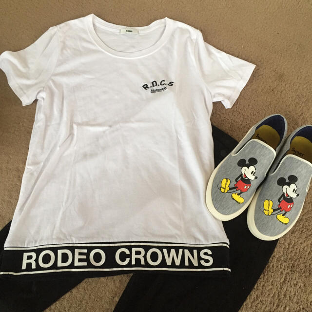 RODEO CROWNS(ロデオクラウンズ)のロデオクラウンズ♡ロゴTシャツ♡白♡ レディースのトップス(Tシャツ(半袖/袖なし))の商品写真