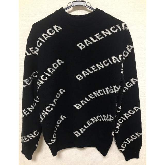 Balenciaga - 定価:13750円 BALENCIAGA ロゴセーター ブラックの通販