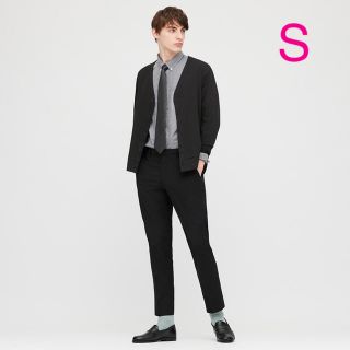 ユニクロ(UNIQLO)のユニクロ MEN エアリズム UVカットカーディガン S／ブラック 新品タグ付き(カーディガン)