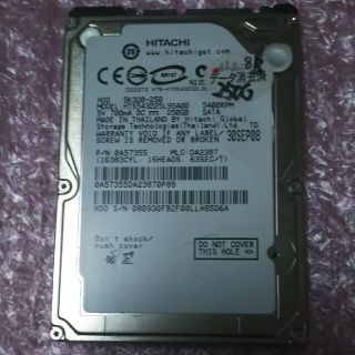 ヒタチ(日立)のハードディスク 250GB 2.5インチ SATA (PCパーツ)