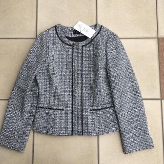新品タグ 未着 インディヴィ INDIVI オーナメントツイードジャケット