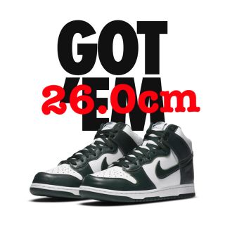 ナイキ(NIKE)のnike dunk high hi sp 26.0 us8 スパルタングリーン(スニーカー)