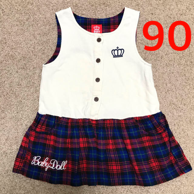 BABYDOLL(ベビードール)の値下！ベビードール 秋冬チュニック サイズ90 キッズ/ベビー/マタニティのキッズ服女の子用(90cm~)(ワンピース)の商品写真