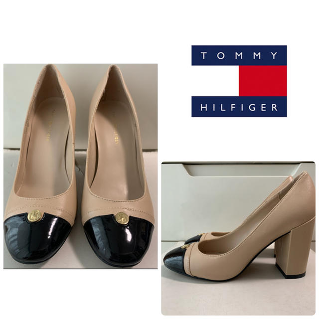 TOMMY HILFIGER(トミーヒルフィガー)のかつお様専用ベージです♡トミーヒルフィガー　ベージュレザー　パンプス レディースの靴/シューズ(ハイヒール/パンプス)の商品写真