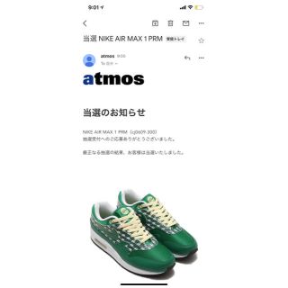 ナイキ(NIKE)のNIKE AIR MAX 1 PRM  28.5 Atmos 当選品(スニーカー)