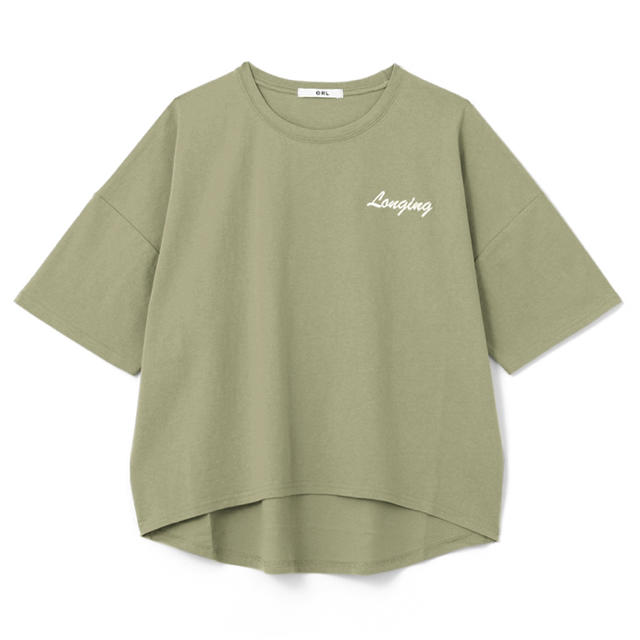 GRL(グレイル)のビッグTシャツ　ロゴ刺繍 レディースのトップス(Tシャツ(長袖/七分))の商品写真