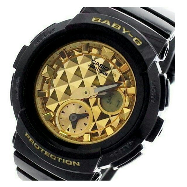 Baby-G(ベビージー)の【新品！】CASIO　BABY - G　レディース　ゴールド&ブラック　クオーツ レディースのファッション小物(腕時計)の商品写真
