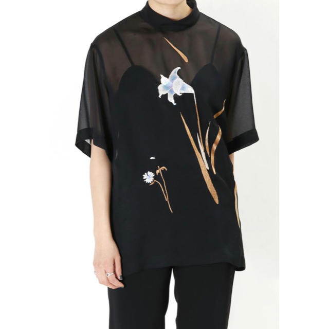 mame(マメ)のMameKurogouchi Embroidery Chiffon Blouse レディースのトップス(シャツ/ブラウス(半袖/袖なし))の商品写真