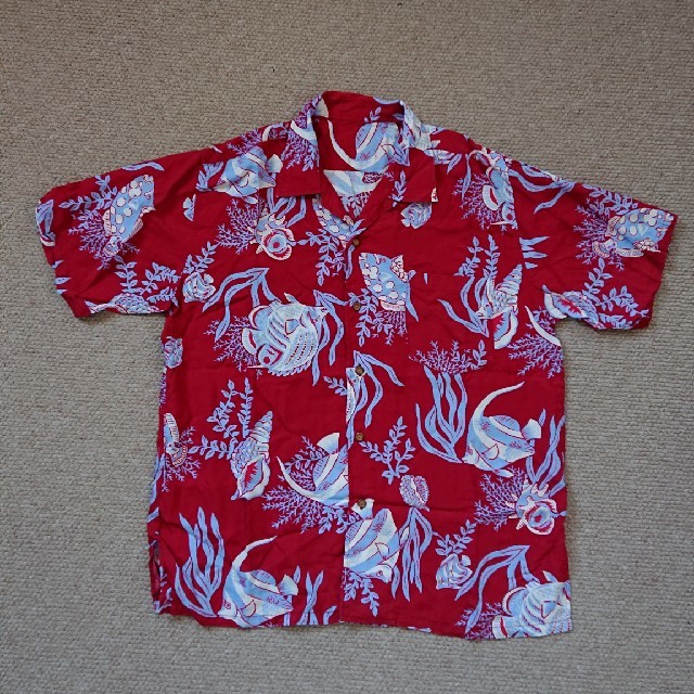 MANGO(マンゴ)のMANGO アロハシャツ サイズM チョウチョウウオ ◆OKINAWA メンズのトップス(シャツ)の商品写真