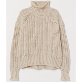 エイチアンドエム(H&M)のH&M チャンキーニット・ベージュ(ニット/セーター)