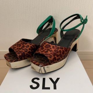 スライ(SLY)のSLY WEDGE HEEL SANDAL レオパード(ハイヒール/パンプス)