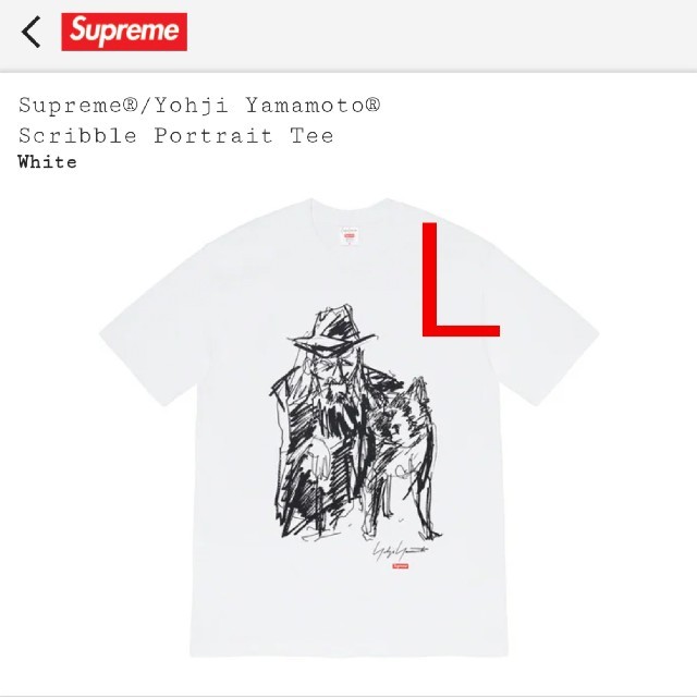 Scribble Portrait Tee   Supreme  Ｌ