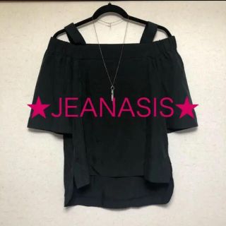 ジーナシス(JEANASIS)の⭐定価5000円⭐ JEANASIS ジーナシス オフショル  ブラウス 黒(シャツ/ブラウス(半袖/袖なし))