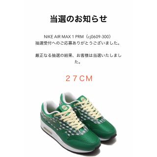 ナイキ(NIKE)のNIKE AIR MAX 1 “LIMEADE 27(スニーカー)