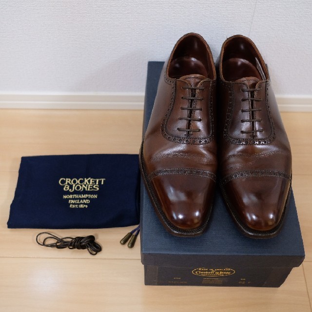 UK65Eカラー【レアモデル】Crockett&Jones UK6 1/2 Eウィズ クロケット