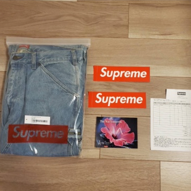 supreme eagle double knee painter pants