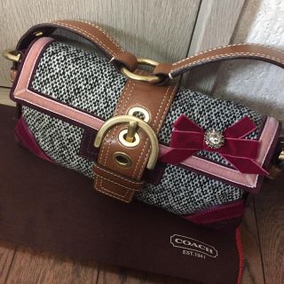 コーチ(COACH)の美品☆ウール系 バック COACH(ショルダーバッグ)