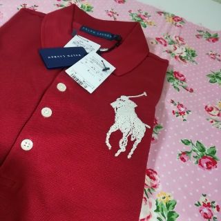 ラルフローレン(Ralph Lauren)の新品·タグ付き　ラルフローレン　レディース　ポロシャツ　M　レッド(ポロシャツ)