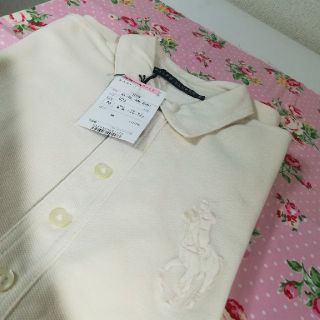 ラルフローレン(Ralph Lauren)の新品·タグ付き　ラルフローレン　レディース　ポロシャツ　M　アイボリー(ポロシャツ)