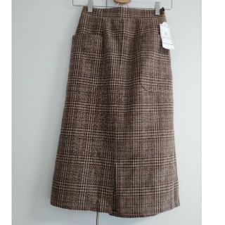 ロペピクニック(Rope' Picnic)のロペピクニック　秋冬用スカート　新品未使用　茶チェック　w60　36size(ロングスカート)