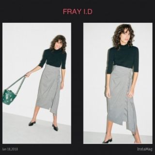 フレイアイディー(FRAY I.D)のFRAY I.D☆ラップコンビニットワンピース(ひざ丈ワンピース)