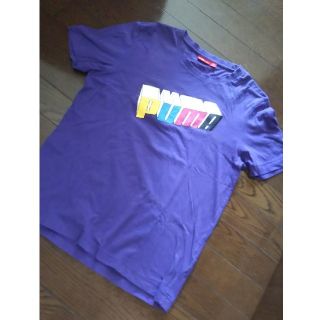 プーマ(PUMA)のlily様専用  PUMA Tシャツ  Lサイズ紫と黒の二枚セット(Tシャツ/カットソー(半袖/袖なし))