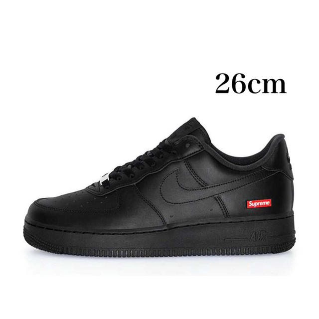 Supreme × NIKE AIR FORCE 1 LOW 26cm ブラックスニーカー