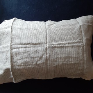 ムジルシリョウヒン(MUJI (無印良品))の無印良品 枕カバー 麻 ストライプ(シーツ/カバー)