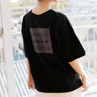 カンゴール(KANGOL)の【KANGOL EXTRA COMFORT】ネーム風ロゴT 黒Ｌ(Tシャツ(半袖/袖なし))