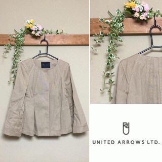 ユナイテッドアローズ(UNITED ARROWS)のリネン 羽織り ジャケット(ノーカラージャケット)