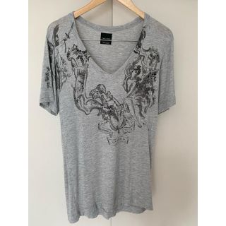 ザラ(ZARA)のZARA MAN、ラインストーングレーTシャツ(Tシャツ/カットソー(半袖/袖なし))