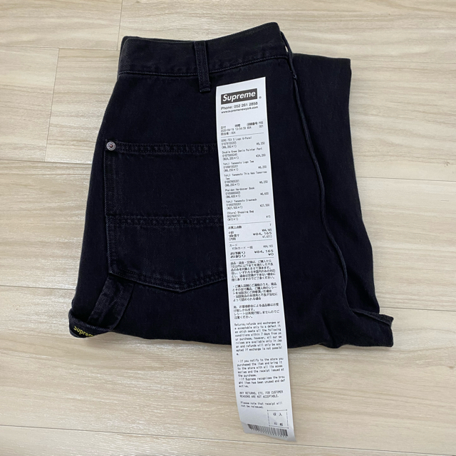 Supreme(シュプリーム)のDouble Knee Denim Painter Pant 32 black メンズのパンツ(ペインターパンツ)の商品写真