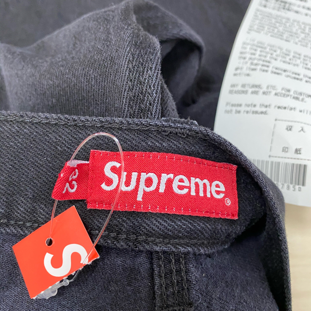 Supreme(シュプリーム)のDouble Knee Denim Painter Pant 32 black メンズのパンツ(ペインターパンツ)の商品写真