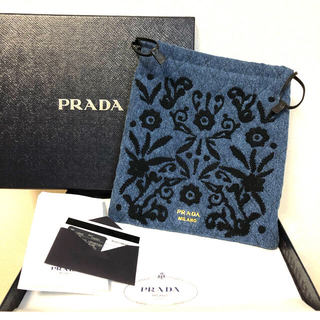 プラダ(PRADA)の【新品】PRADA デニム巾着バッグ　キルティングバッグ(ショルダーバッグ)