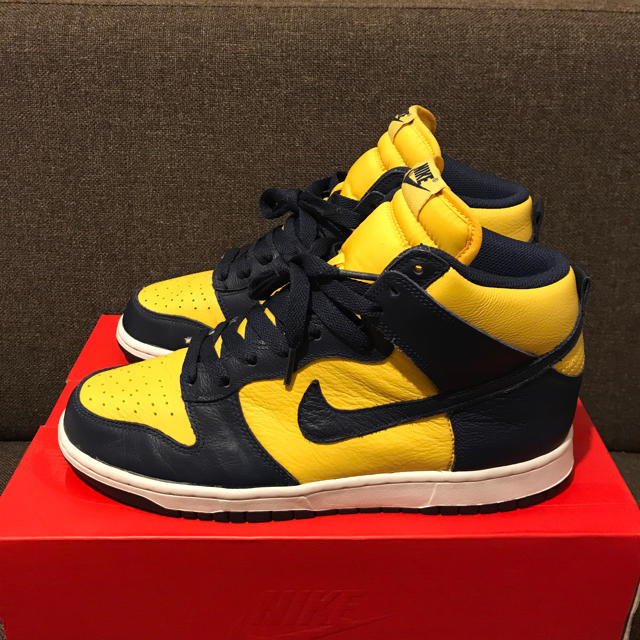 靴/シューズ激レア！NIKE DUNK HIGH “MICHIGAN” 2016復刻