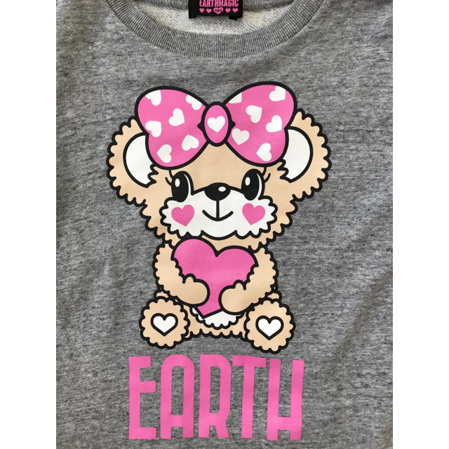 EARTHMAGIC(アースマジック)のアースマジック トレーナー140 キッズ/ベビー/マタニティのキッズ服女の子用(90cm~)(Tシャツ/カットソー)の商品写真