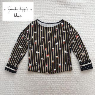 フランシュリッペ(franche lippee)のfranche lippee black  へんてこ柄トップス(カットソー(半袖/袖なし))