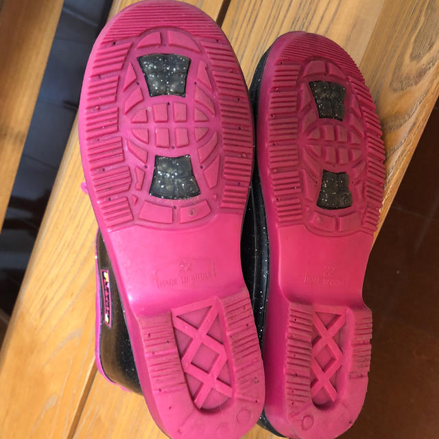 PERSON'S KIDS(パーソンズキッズ)の長靴　レインシューズ　女の子　22.0 中古 キッズ/ベビー/マタニティのキッズ靴/シューズ(15cm~)(長靴/レインシューズ)の商品写真