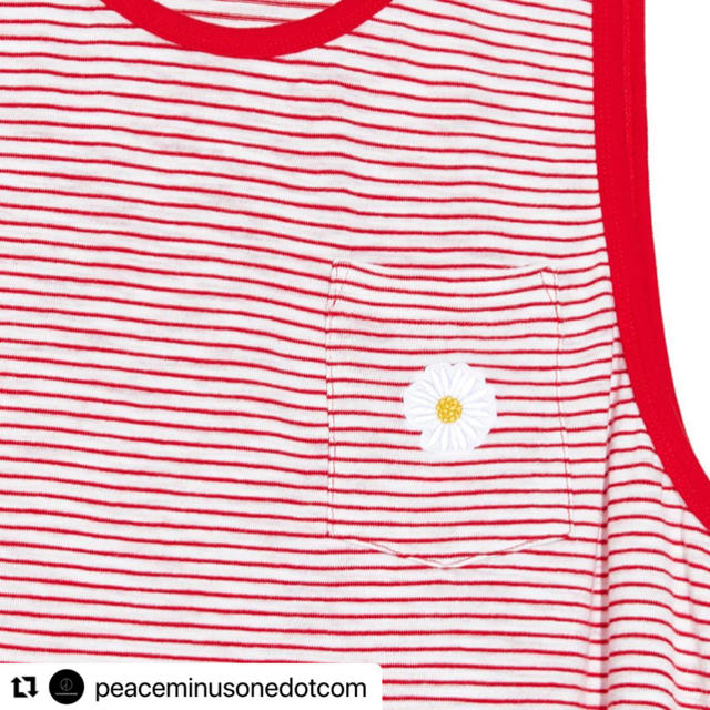 PEACEMINUSONE(ピースマイナスワン)のpeaceminusone PMO TANK TOP RED タンクトップ 赤 メンズのトップス(Tシャツ/カットソー(半袖/袖なし))の商品写真