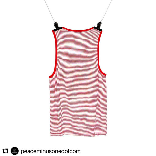 PEACEMINUSONE(ピースマイナスワン)のpeaceminusone PMO TANK TOP RED タンクトップ 赤 メンズのトップス(Tシャツ/カットソー(半袖/袖なし))の商品写真