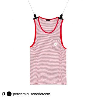 ピースマイナスワン(PEACEMINUSONE)のpeaceminusone PMO TANK TOP RED タンクトップ 赤(Tシャツ/カットソー(半袖/袖なし))