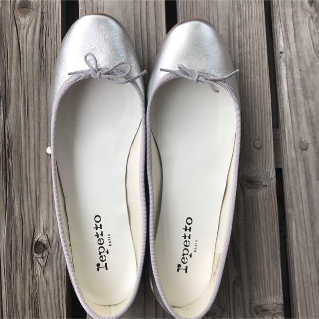 【美品】Repetto Cendrillon バレリーナシューズ　シルバー　40