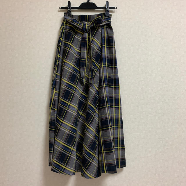 Bou Jeloud(ブージュルード)のブージュルード　巻きスカート風　チェックスカート レディースのスカート(ロングスカート)の商品写真
